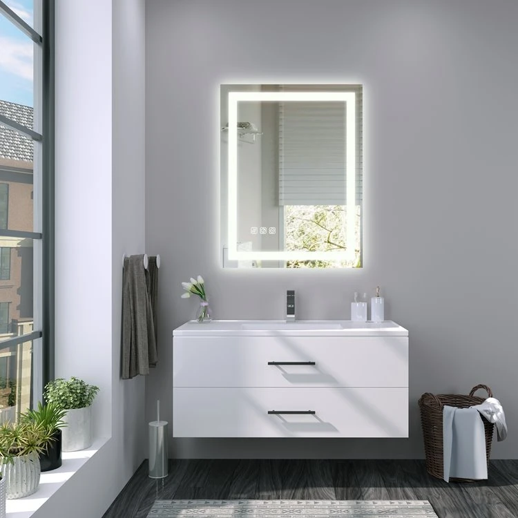 Wall Mounted Silver Vanity Mirror